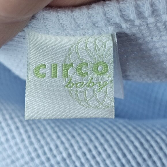 VTG Circo Blue Baby Blanket Helicopter Thermal Embroidered Boy Y2K 2000s Waffle - Picture 6 of 9